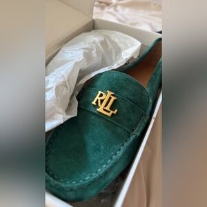 Ralph Lauren Suede Loafer - Emerald Green